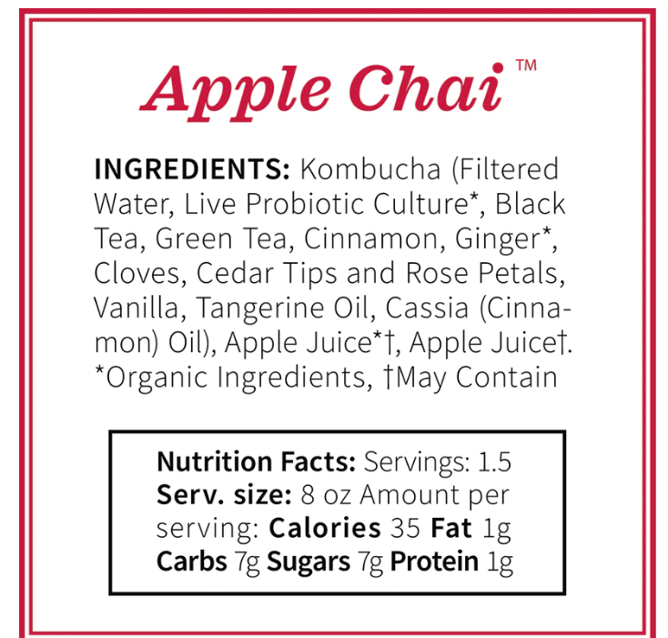 Apple Chai Kombucha Tea