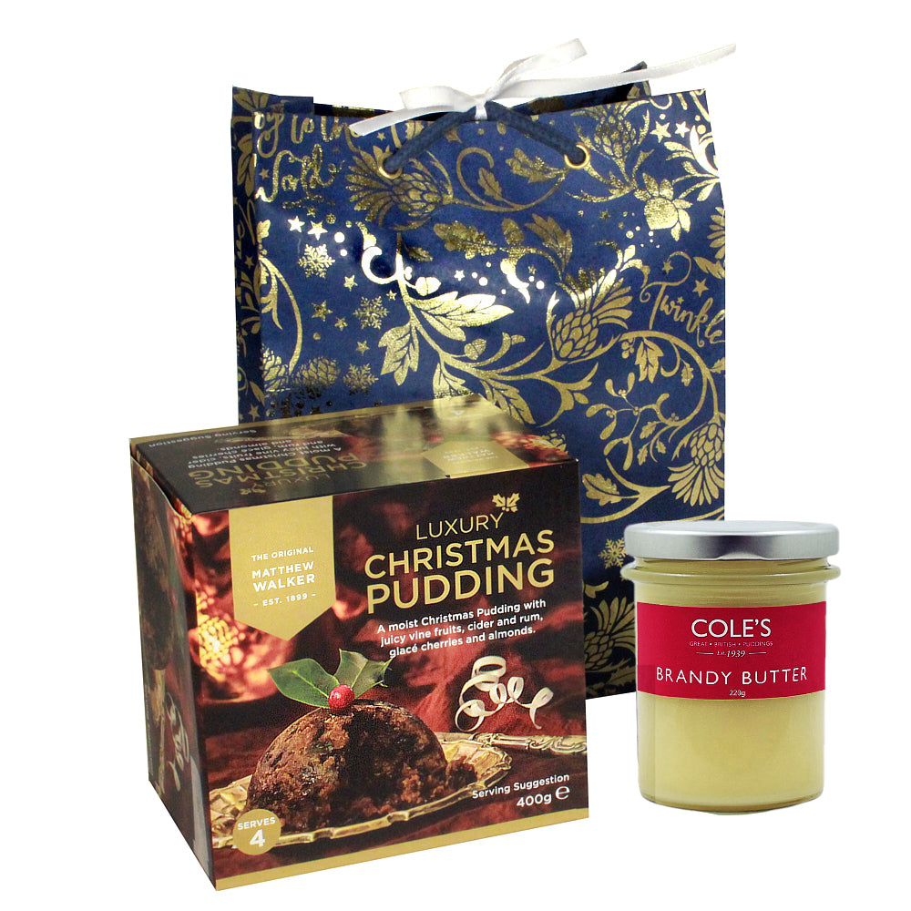 Matthew Walker Luxury Christmas Pudding & Coles Brandy Butter